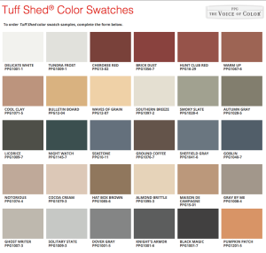 Introducing Our New Paint From PPG – Tuff Shed