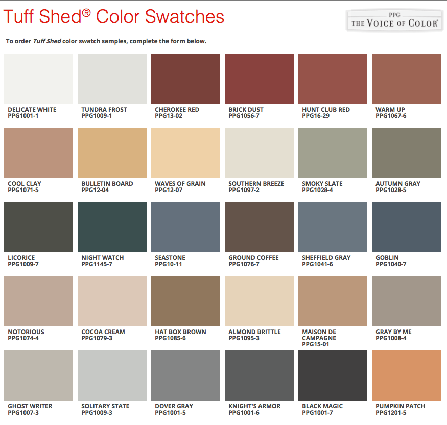 Introducing Our New Paint From PPG Tuff Shed